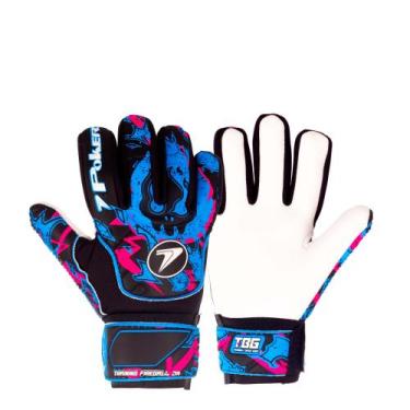 Imagem de Luva de Goleiro Training Poker Fireball Junior, Pt, Cel, Ro, 5