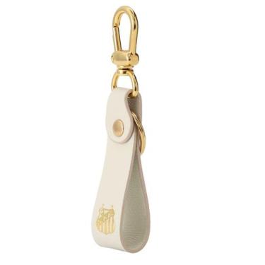 Imagem de Chaveiro de Couro Legítimo Branco Premium Santos F.C. - Mariart