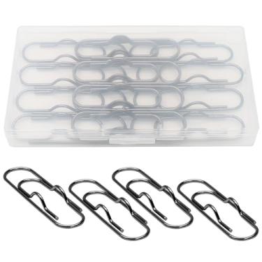 Imagem de PHITUODA 20 peças de clipes de caneta de metal, suporte de caneta preto, porta-canetas multifuncionais para cadernos, papel, prancheta
