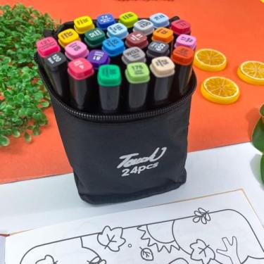 Imagem de Canetas para Pintar Bobbie Goods, Caneta Touch (24, 36, 48, 60, 80, 100, 120 ou 168 Cores) para Livro de Colorir, Marcador - Canetinhas Ponta Dupla - Kicyn (24)