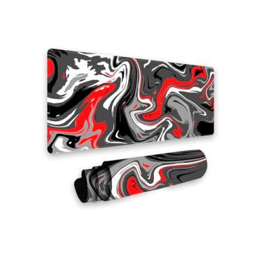 Imagem de Mouse Pad Gamer Profissional Antiderrapante Games 90x40cm Abstrato (Vermelho)