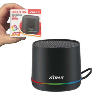 Imagem de Caixa De Som Bluetooth Fm Rgb Portátil Xtrad 10W Preta