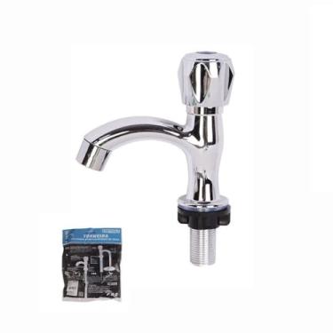 Imagem de Torneira Longa de PVC Cromada 1/2’’ para Tanque, Lavanderia e Jardim – Leve, Resistente e Anticorrosiva