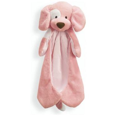 Imagem de Pelúcia Cachorrinho com Cobertor de Bebê Embutido para Crianças Maiores de 1 Ano, GUND 058966, Rosa