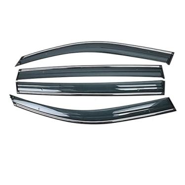 Imagem de GRJQRKHZ Defletor de janela lateral de carro para P&eugeot 307 2000-2016 Weathershied viseira de porta vento sol proteção chuva janela lateral defletores de vento