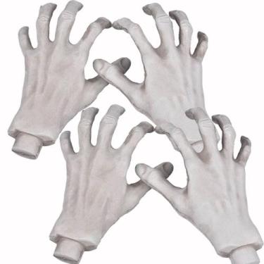 Imagem de Decoração de Halloween XONOR Skeleton Hands em tamanho real (2 pares)
