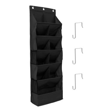 Imagem de ZJRDYYK Organizador de sapatos acima da porta, organizador de sapateira para pendurar com 11 bolsos, organizador de porta para tênis, botas, bolsa, armazenamento de artigos diversos, 42 x 17 x 125 cm