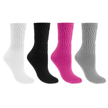 Imagem de Kit 4 Pares de Meias Selene Aeróbica Cano Médio Feminino