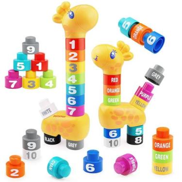 Imagem de Blocos de construção MOONTOY Giraffe Baby para 1-3 anos