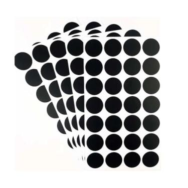 Imagem de 140 peças de etiqueta circular preta moderna, adesivo de quadro negro regravável, decoração multifuncional, etiqueta adesiva criativa DIY, 3,5 cm