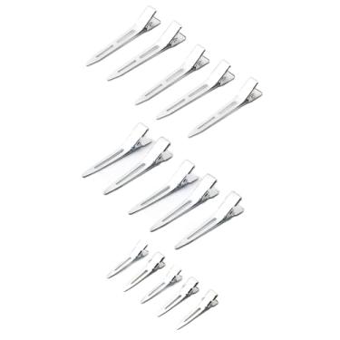 Imagem de Pacote com 15 grampos de cabelo jacaré de metal de garra única para extensões de cabelo, cachos e alfinetes, salão de beleza doméstico, entusiastas de cuidados com os cabelos (pequeno)