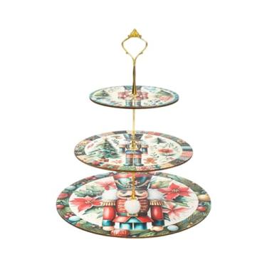 Imagem de MotiveTech Suporte de Natal para Cupcakes, Biscoitos, Salgadinhos, Prato para Exibição de Frutas E