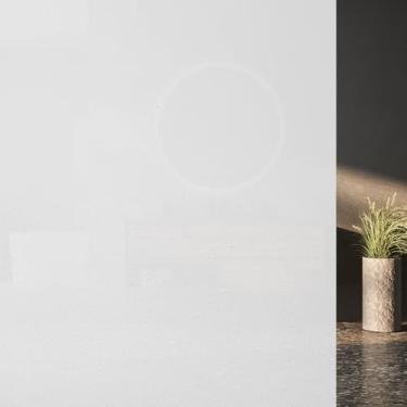 Imagem de Generic Película para janela fosca, branca, 19 x 100 cm, fixação estática, PVC, privacidade, controle de calor, não adesivo