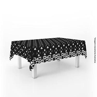 Imagem de Toalha De Mesa Poker Jogo Nypes Oxford Retangular 6 Lugares (Preto)