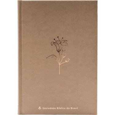 Imagem de Bíblia Sagrada  NTLH  Capa Dura  Floral Mocha Mousse - Sociedade Bíbli