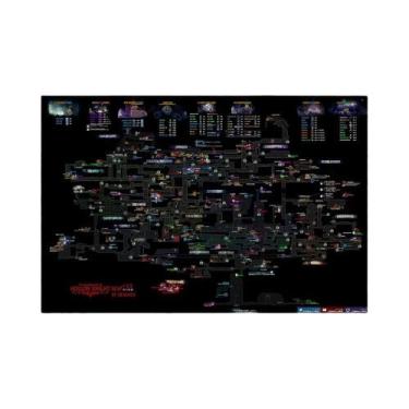 Imagem de Pôster De Jogo Hallownest Map Em Canvas HD Para Decoração De Quarto, I