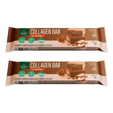 Imagem de Kit 2X: Barra de Proteína Collagen Bar Brownie de Chocolate Nutrify 50g