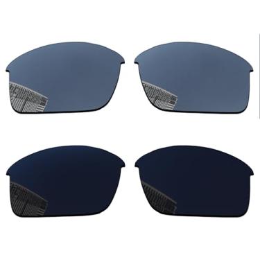 Imagem de Acefrog Lentes de reposição polarizadas de 1,5 mm para óculos de sol Oakley Flak Jacket OO9008 63 mm, material atualizado, resistente a impactos, Titânio preto + prata Stealth, One Size