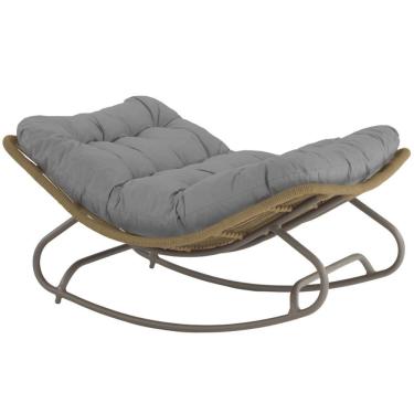 Imagem de Cadeira Balanço Viena Corda Náutica Para Jardim Sala Trama Rami