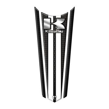 Imagem de Adesivo Faixa Gravata Resinado Tanque Moto Kawasaki Cor Preto