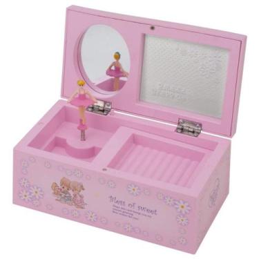 Imagem de Caixa de musica porta joia bailarina infantil - QPORRETA, Faixa Rosa