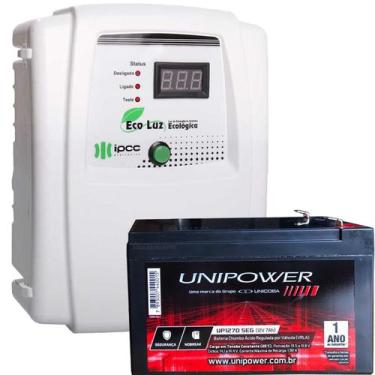 Imagem de Central Iluminação Emergência Eco Luz 20 + Bateria 12v 7ah - IPEC