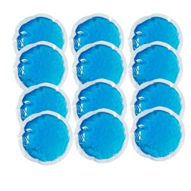 Imagem de Packs Quentes e Frios Redondos Pequenos Reutilizáveis 12 Pack para Lesões Alivio de Dor Compressa Fria Amamentação Gelo Flexíveis Terapia Quente Macios Seguros a Pele Tratamento Eficaz