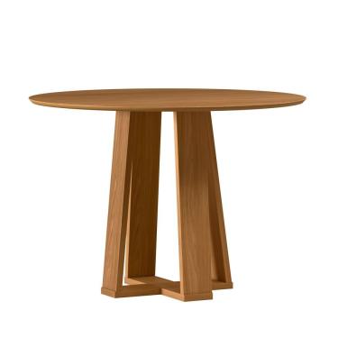 Imagem de Mesa De Jantar Para 4 Lugares 1,00m Tampo Redondo Em Mdf Isabela Ypê - New Ceval
