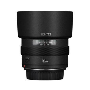 Imagem de Adesivo de lente de câmera EF 50 1.4 para Canon EF 50 mm F1.4 Película protetora de vinil decalque skin (couro preto)