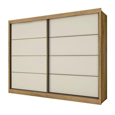 Imagem de Guarda Roupa Sevilha 2 Portas 100% Mdf Mademarcs Amêndoa-off White-amêndoa