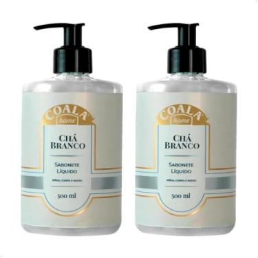 Imagem de Kit com 2 Sabonetes Líquidos para Mãos, Corpo e Rosto 500ml (Chá Branco)