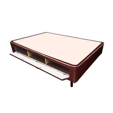 Imagem de Cama Box Closet Casal Poli Tecido Brown (138x188x27) - Castor