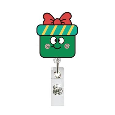 Imagem de Carretel de crachá de Natal Engraçado Bonito Retrátil Carretel de Crachá com Clipe Acessórios para Estudante de Enfermagem Médico Assistente Dentista