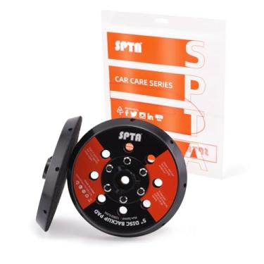 Imagem de SPTA Placa de suporte universal de dupla ação de 12,7 cm, placa de suporte para polidor DA, gancho e laço, rosca de 5/40.6 cm, serve para polidores DA até 12.000 OPM, areia, polidor, polimento e