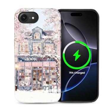 Imagem de ZHEGAILIAN Capa 2 em 1 para iPhone 16e 6,1 polegadas, compatível com MagSafe à prova de choque antiderrapante com capa de proteção de corpo inteiro, design de impressão fashion fosco texturizado fosco