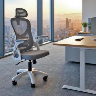 Imagem de Cadeira de Escritório Ergonômica Giratória Office Presidente Columbus 