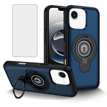 Imagem de Asuwish Capa de telefone para iPhone 16e/SE 2025/SE 4 com protetor de tela de vidro temperado suporte magnético fino anel híbrido capa de celular resistente i Phone16e i16e 16 e SE4 4ª geração 16eCase