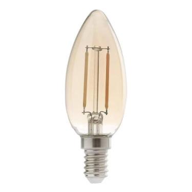 Imagem de Lâmpada Vela Filamento Led E-14 C35 Âmbar 2200K 127V Galaxy