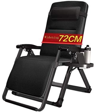 Imagem de Espreguiçadeira de jardim com gravidade zero cadeira dobrável para jardim reclinável ao ar livre cadeira de praia portátil suporte 200 kg (cor com almofadas), com almofadas
