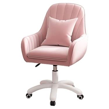 Imagem de Cadeira de mesa para computador de escritório, cadeira giratória ergonômica com suporte lombar para sala de estar, maquiagem, estudos
