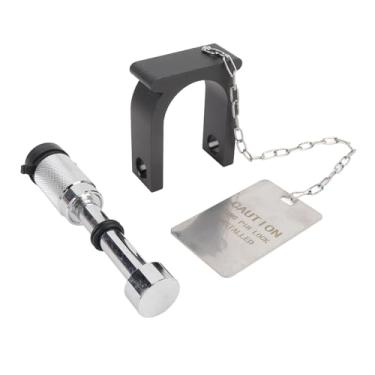 Imagem de aqxreight Trava de Pino Rei para Trailer de 5ª Roda, Trava de Aço Resistente, Antifurto, Resistente à água, Duas Chaves, Compatível Com Pino Rei de 2 Polegadas