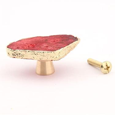 Imagem de Puxador de latão de cristal gaveta armário de cozinha maçaneta de porta de armário puxador de gaveta de cristal acessórios de móveis (cor: D, tamanho: como mostra a imagem)