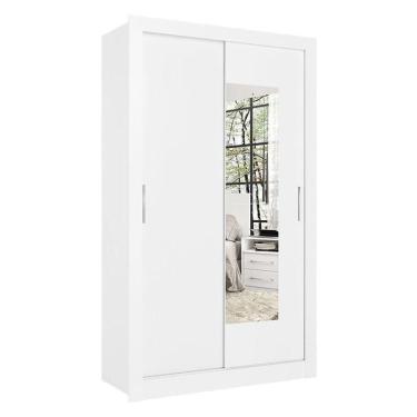 Imagem de Guarda Roupa Solteiro City Glass 2 Portas Branco Acetinado - Thb