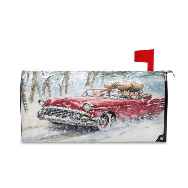 Imagem de SEHANY Capas de caixa de correio magnéticas tamanho padrão 20,8 x 25,4 polegadas Natal Papai Noel decorativo caixa de correio caixa postal capa para jardim ao ar livre quintal