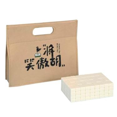 Imagem de SEAMEW American Mahjong Set - 30mm (1.18-Inch) 166 Tiles, Green & White, Food-Grade Melamine with Jokers & Storage Case for American-Style Play White