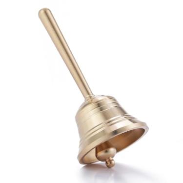 Imagem de Homelavie Pequeno sino de latão sólido para idosos, cabeceira, professor e acamado, sino de casamento, sino de jantar, sino tibetano, sino de meditação, sino de sala de aula (S)