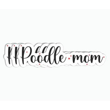 Imagem de 3 peças de adesivos Poodle Mom - Poodle fofo - mãe de cachorro - amante de cães - adesivo para garrafa de água - laptop - caderno - caneca - tablet