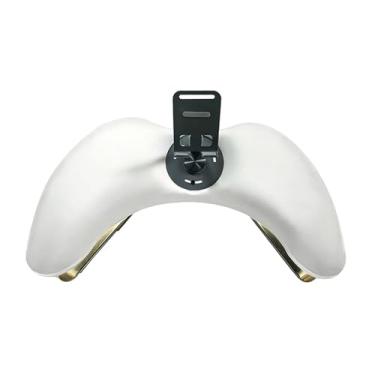Imagem de oshhni Apoio de mãos para manicure com suporte para celular, confortável, em couro PU, formato em U, ideal para uso doméstico ou em salões de beleza, Branco