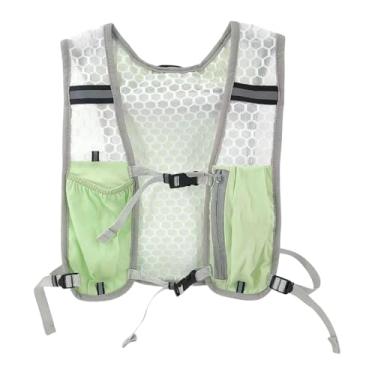 Imagem de Vaveren Mochila de hidratação para corrida, colete com reservatório de água, mochila para uso diário, unissex, com faixa refletora, ideal para escalada, Verde