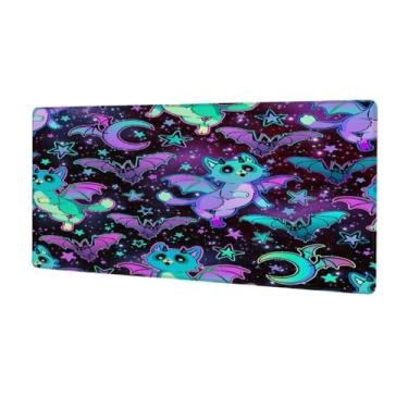 Imagem de Tapete de mouse grande e colorido para computador à prova d'água com base de borracha antiderrapante para escritório, computador, teclado, laptop e mesa de casa, tapete de mouse 80 x 30 cm